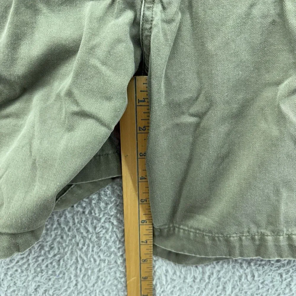 Eddie Bauer Mens 40 Green Canvas Cargo Hiking Shorts High Rise 7